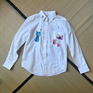 minxcenter cat button down shirt